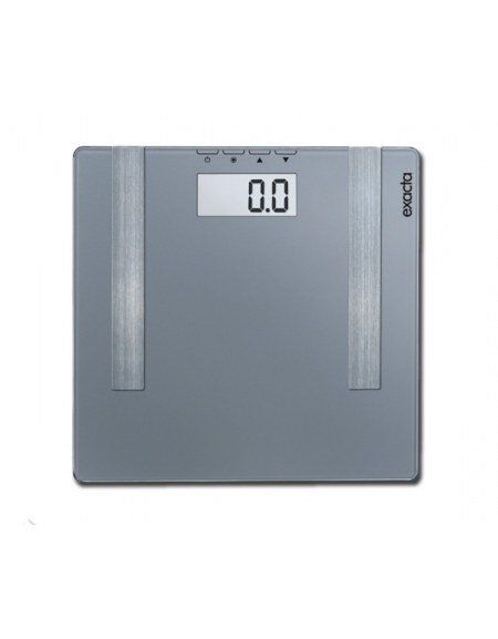 Bilancia digitale per la massa corporea, grasso, acqua, consistenza muscolare e consumo calorico, portata 180 kg.
