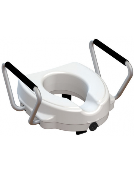 Rialzo wc con braccioli fissi in alluminio anodizzato - 12,5 cm, portata max 130kg - imballo 410 x 165 x 468 mm