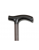 Bastone per anziani in alluminio con manico a "T" - colore bronzo, altezza reg. 72-94 cm, peso: 0.4 kg, portata max 120 kg