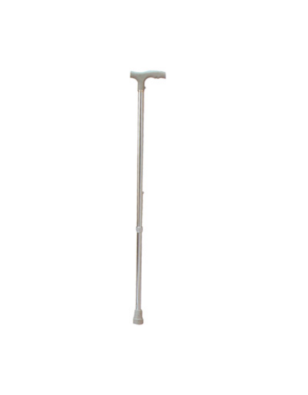 Bastone per anziani in alluminio con manico a "T" - color argento, altezza reg. 71-94 cm, peso: 0.36 kg, portata max 100 kg