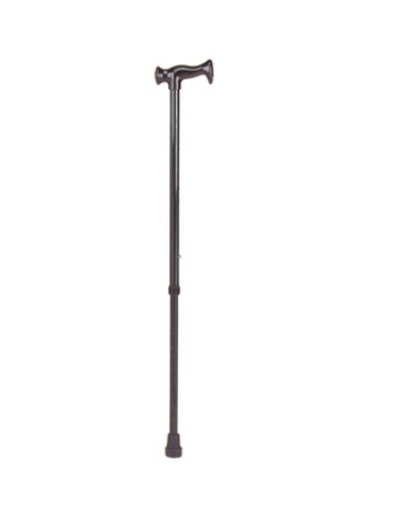 Bastone per anziani in alluminio con manico a "T" - colore nero, altezza reg. 67-90 cm, peso: 0.4 kg, portata max 100 kg