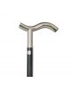 Bastone in legno “LEONARDO”  manico in metallo, a T, unisex, nero,  carico max 100 kg, cm 92h