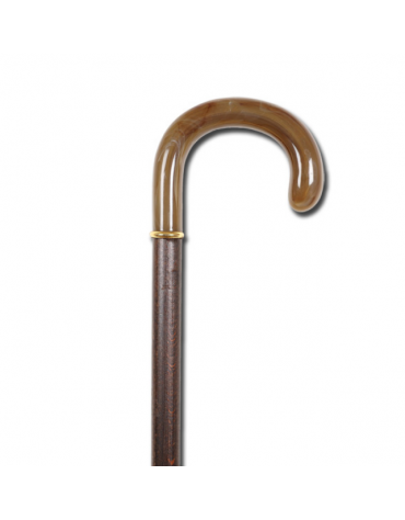 Bastone in legno sintetico "AMBRA, curvo, colore nero, carico max 100 kg, altezza: 92 cm