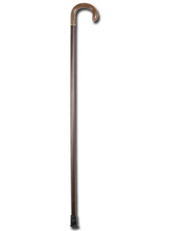 Bastone in legno sintetico "AMBRA, curvo, colore nero, carico max 100 kg, altezza: 92 cm