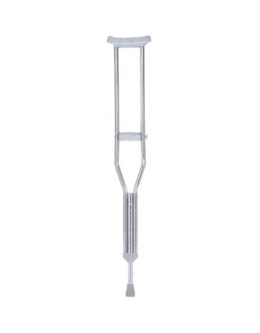Stampelle ascellari piccole in acciaio inossidabile, altezza regolabile 95-115 cm, portata max 100 kg