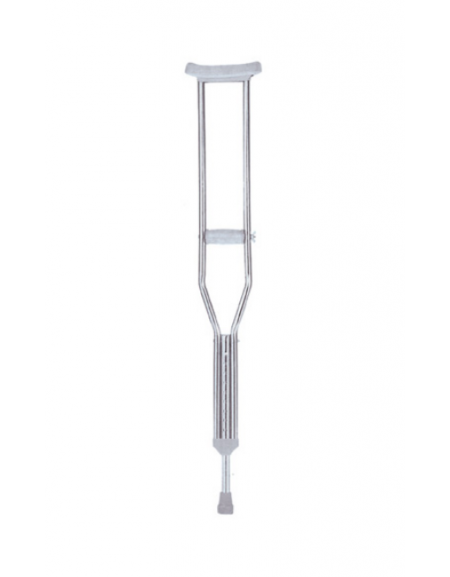 Stampelle ascellari piccole in acciaio inossidabile, altezza regolabile 95-115 cm, portata max 100 kg