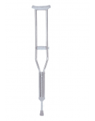 Stampelle ascellari grandi in acciaio inossidabile, altezza regolabile 119-139 cm, portata max 100 kg