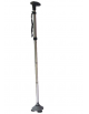 Bastone in alluminio, manico ABS - Trusty Cane, colore argento, pieghevole, 3 piedini antiscivolo, altezza reg. cm 85/97