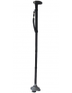 Bastone in alluminio, manico ABS - Trusty Cane, colore nero, pieghevole, 3 piedini antiscivolo, altezza reg. cm 85/97