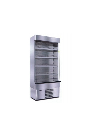 Espositore murale INOX refrigerato da cm. 98,5-PER CARNE