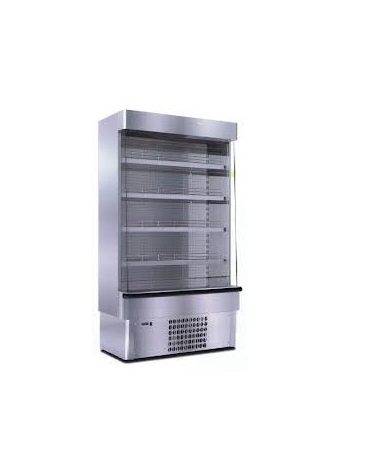 Espositore murale INOX refrigerato da cm. 133,5-PER CARNE