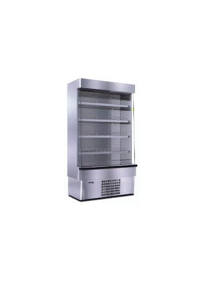 Espositore murale INOX refrigerato da cm. 133,5-PER CARNE