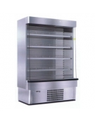Espositore murale INOX refrigerato da cm. 188,5-SALUMI/FORMAGGI - cm 188,5 x 73,7 x h 198,5
