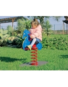 Gioco a molla monoposto Cavalluccio Marino - in legno - cm 70x23x82h - A scelta da interrare o filo pavimento