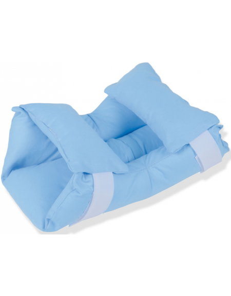 Cuscino antidecubito per tallone in fibra cava siliconata con fodera 100% cotone sanforizzato - cm 32 x 15