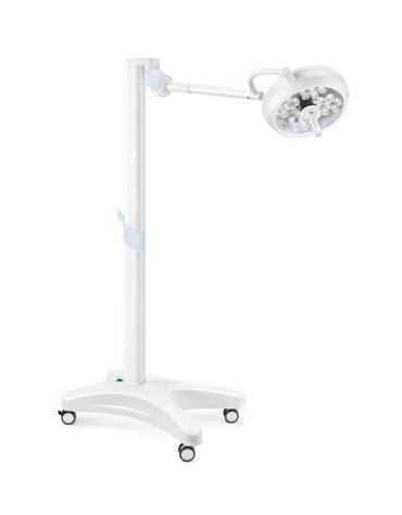 LAMPADA SCIALITICA TRIS A LED - su carrello - cupola con 4 moduli interni, ognuno con 7 LED (totale di 28 LED) - 130.000 lux