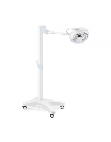 LAMPADA SCIALITICA TRIS A LED - su carrello + batteria, cupola a 4 moduli, ognuno con 7 LED (tot. di 28 LED) - 130.000 lux