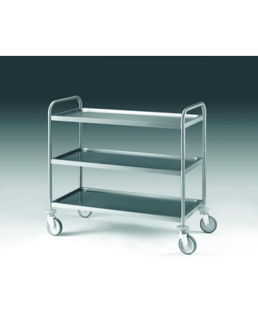 CARRELLO ACCIAIO INOX 3 RIPIANI - CM85,5X53,5X93H