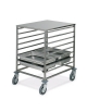 Carrello portateglie inox - traversi imbullonati - Portata 8 teglie 1/1 GN - cm 44x60x85h