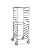 Carrello portateglie inox - traversi imbullonati - Portata 14 teglie 2/1 GN cm 65x72x163h