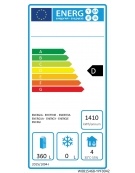 Frigorifero sotto banco in acciaio inox a 2 porte - capacità 470 Lt - temperatura: -2°C/+8°C - mm 1800×700×800h