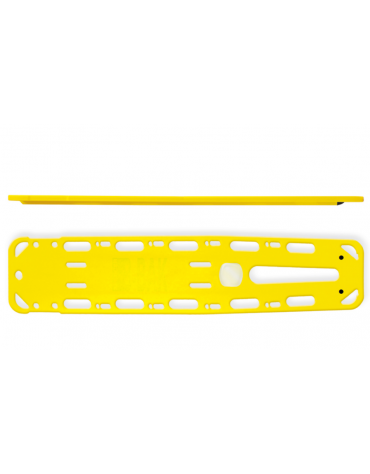 Tavola spinale con agganci b-bak, gialla, 8 agganci in plastica per un migliore fissaggio delle cinghie - cm 184x40,5x4,5h