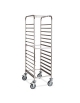 Carrello portateglie in acciaio inox AISI 304 - 60x40 - traversi imbullonati - Portata 18 teglie cm 53x68x172h