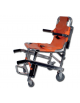 Barella a sedia carrozzina in alluminio leggero con telo in nylon arancione impermeabile, portata: 150 kg