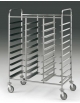 Carrello portavassoi inox - Portata 30 vassoi GN cm 53x32,5 - Guide a L - Passo cm 11 - cm 116x60x150h