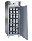 Armadio inox AISI 304 ventilato  -10°C/-22°C - Possibilità di contenere fino a 54 Vaschette gelato da Lt 5 - cm 74x99x201h