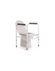 SOSTEGNO PER WC REGOLABILE IN ALTEZZA - ACCIAIO VERNICIATO - cm 55÷60x50x68÷78h