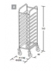 Carrello portavassoi - Portata 10 vassoi EN - cm 49x60x150