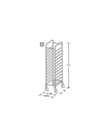 Carrello portavassoi - Portata 12 vassoi EN