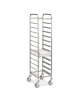 Carrello portavassoi inox AISI 304 - Portata vassoi 12EN - traversi imbullonati - cm 50x60x190h