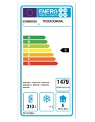 Tavolo Refrigerato a temp. normale con 3 porte, piano in Acciaio Inox, alzatina 100 mm e gruppo motore a sx cm 187x70x95h