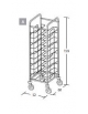 Carrello portavassoi in acciaio inox AISI 304 universali - supporto in filo - Portata vassoi 10 max cm 53x39 - cm 52x60x159 h