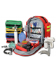 Kit pronto soccorso con zaino Logic 2 - poliestere 600D rosso completo di accessori - cm 40x25x47h