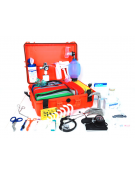 Kit pronto soccorso con valigetta resistente - arancione completa di accessori - cm 55x43x21h
