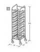 Carrello portavassoi in acciaio inox universali - supporto in filo - Portata vassoi 12 - cm 52x60x183h