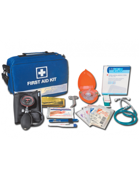 Kit pronto soccorso con borsa emergenza - completa di accessori