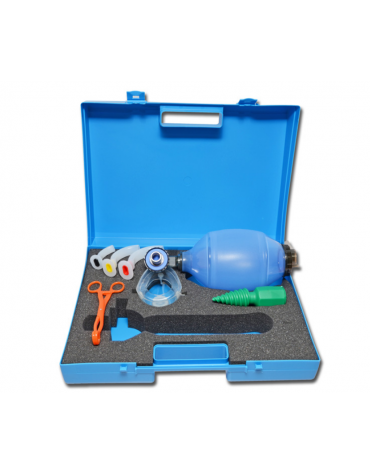 Kit Pronto Soccorso per rianimazione con valigetta rigida in plastica antiurto senza bombola - cm 43x32x11h