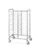 Carrello portavassoi in acciaio inox universali - supporto in filo - Portata vassoi 24 - cm 95x60x183h