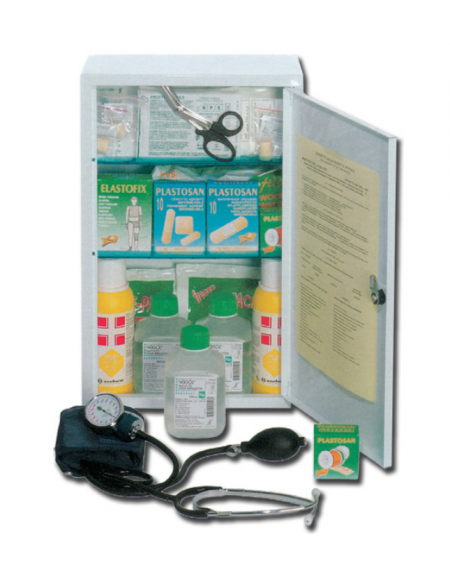 Kit Pronto Soccorso con armadietto in metallo- mm 460 x 300 x 140h