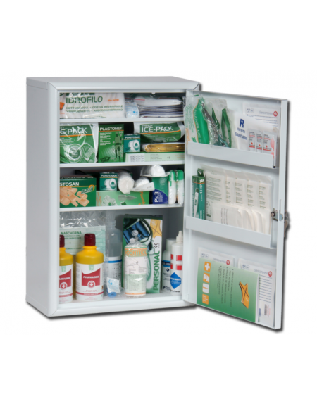 Kit Pronto Soccorso con armadietto in metallo- mm 402 x 582 x 202h