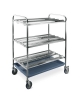 Carrello scolapiatti inox - 3 Ripiani scolapiatti - N° 180 Piatti Ø16÷26 - cm 87x62x121h