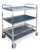 Carrello inox  con N° 1 piano scolapiatti ( N°60 piatti da Ø cm 16÷26 ) - N° 2 Piani scolabicchieri - cm 87x62x121h
