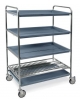 Carrello inox - N° 1 Piano scolapiatti ( N° 60 piatti Ø cm 16÷26 ) -N° 3 Piani scolabicchieri - cm 87x62x159h