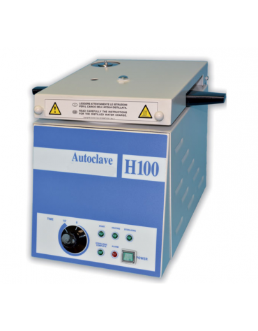 Autoclave verticale "H100", cestello in acciaio INOX , capacità 9 L - Dim int. diam. mm 195x183h