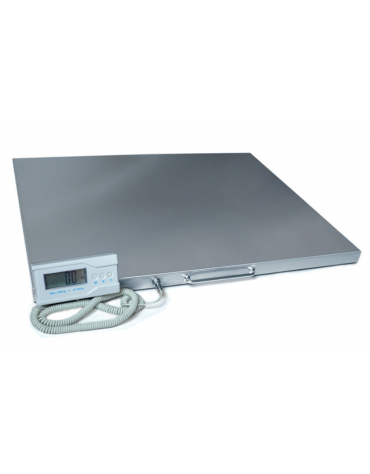 Bilancia veterinaria elettronica con pedana in acciaio inox, display lcd separato, misurazione minima: 2 kg - mm 600x800