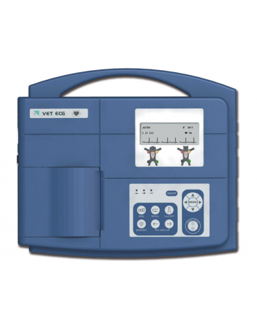 ECG veterinaria VE-100 - 3 canali, display LCD, batteria ricaricabile integrata